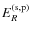 $E_{R}^{\rm (s,p)}$