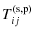 $\displaystyle T_{ij}^{\rm (s,p)}$
