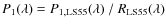 $P_1(\lambda) = P_{\rm 1,LS55}(\lambda)\ /\ R_{\rm LS55}(\lambda)$