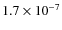 $1.7\times10^{-7}$