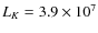 $L_{K}=3.9\times 10^7$