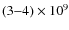 $(3{-}4)\times 10^9$
