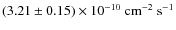 $(3.21\pm0.15)\times 10^{-10} ~{\rm cm}^{-2} ~{\rm s}^{-1}$