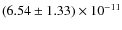 $(6.54\pm1.33)\times 10^{-11}$