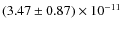 $(3.47\pm0.87)\times 10^{-11}$