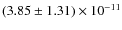 $(3.85\pm1.31)\times 10^{-11}$