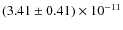 $(3.41\pm0.41)\times 10^{-11}$
