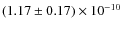 $(1.17\pm0.17)\times 10^{-10}$