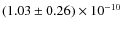 $(1.03\pm0.26)\times 10^{-10}$