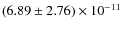 $(6.89\pm2.76)\times 10^{-11}$
