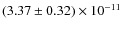 $(3.37\pm0.32)\times 10^{-11}$