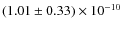 $(1.01\pm0.33)\times 10^{-10}$