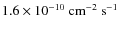 $1.6\times 10^{-10}~
{\rm cm}^{-2} ~{\rm s}^{-1}$