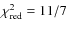 $\chi ^2_{\rm red} = 11/7$