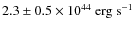 $2.3\pm0.5 \times10^{44} ~\rm erg~s^{-1}$