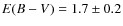 $E(B-V)=1.7 \pm 0.2$