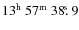 $\rm 13^h~57^m~38\hbox{$.\!\!^{\rm s}$ }9$