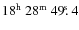 $\rm 18^h~28^m~49\hbox{$.\!\!^{\rm s}$ }4$