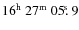 $\rm 16^h~27^m~05\hbox{$.\!\!^{\rm s}$ }9$