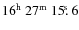 $\rm 16^h~27^m~15\hbox{$.\!\!^{\rm s}$ }6$