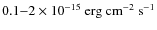 $0.1{-}2\times10^{-15}~{\rm erg~cm^{-2}~s^{-1}}$