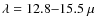 $\lambda=12.8{-}15.5~\mu$