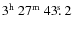$\rm 3^h~27^m~43\hbox{$.\!\!^{\rm s}$ }2$