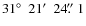 $31\hbox{$^\circ$ }~21\hbox{$^\prime$ }~24\hbox{$.\!\!^{\prime\prime}$ }1$
