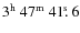 $\rm 3^h~47^m~41\hbox{$.\!\!^{\rm s}$ }6$