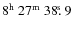 $\rm 8^h~27^m~38\hbox{$.\!\!^{\rm s}$ }9$