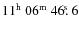$\rm 11^h~06^m~46\hbox{$.\!\!^{\rm s}$ }6$