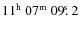 $\rm 11^h~07^m~09\hbox{$.\!\!^{\rm s}$ }2$