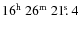 $\rm 16^h~26^m~21\hbox{$.\!\!^{\rm s}$ }4$