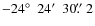 $-24\hbox{$^\circ$ }~24\hbox{$^\prime$ }~30\hbox{$.\!\!^{\prime\prime}$ }2$