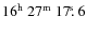 $\rm 16^h~27^m~17\hbox{$.\!\!^{\rm s}$ }6$