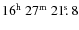 $\rm 16^h~27^m~21\hbox{$.\!\!^{\rm s}$ }8$