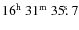 $\rm 16^h~31^m~35\hbox{$.\!\!^{\rm s}$ }7$