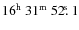$\rm 16^h~31^m~52\hbox{$.\!\!^{\rm s}$ }1$