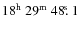$\rm 18^h~29^m~48\hbox{$.\!\!^{\rm s}$ }1$