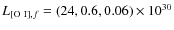 $L_{{\rm [O~I],}f} = (24, 0.6, 0.06)\times 10^{30}$