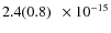$2.4(0.8)\phantom{0}\times 10^{-15} $