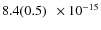 $8.4(0.5)\phantom{0}\times 10^{-15} $