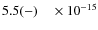 $5.5(-)\phantom{00}\times 10^{-15} $