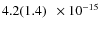 $4.2(1.4)\phantom{0}\times 10^{-15} $