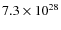 $7.3\times 10^{28}$