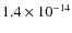 $1.4\times 10^{-14}$