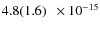 $4.8(1.6)\phantom{0}\times 10^{-15} $
