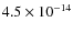 $4.5\times 10^{-14}$