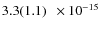 $3.3(1.1)\phantom{0}\times 10^{-15} $