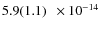 $5.9(1.1)\phantom{0}\times 10^{-14} $
